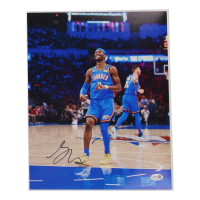 Shai Gilgeous-Alexander Signed Thunder 11x14 Photo (JSA) at PristineAuction.com