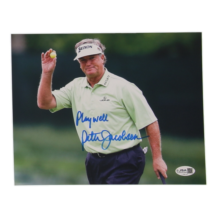 Peter Jacobsen Signed 8x10 Photo Inscribed "Play Well" (JSA) at PristineAuction.com Peter Jacobsen Signed 8x10 Photo Inscribed "Play Well" (JSA) at PristineAuction.com