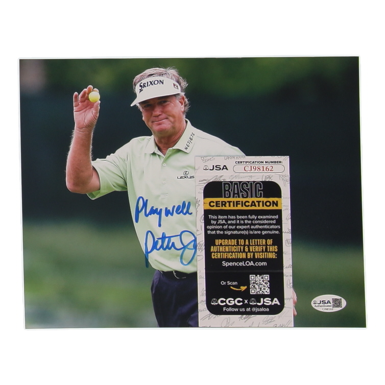 Peter Jacobsen Signed 8x10 Photo Inscribed "Play Well" (JSA) at PristineAuction.com Peter Jacobsen Signed 8x10 Photo Inscribed "Play Well" (JSA) at PristineAuction.com