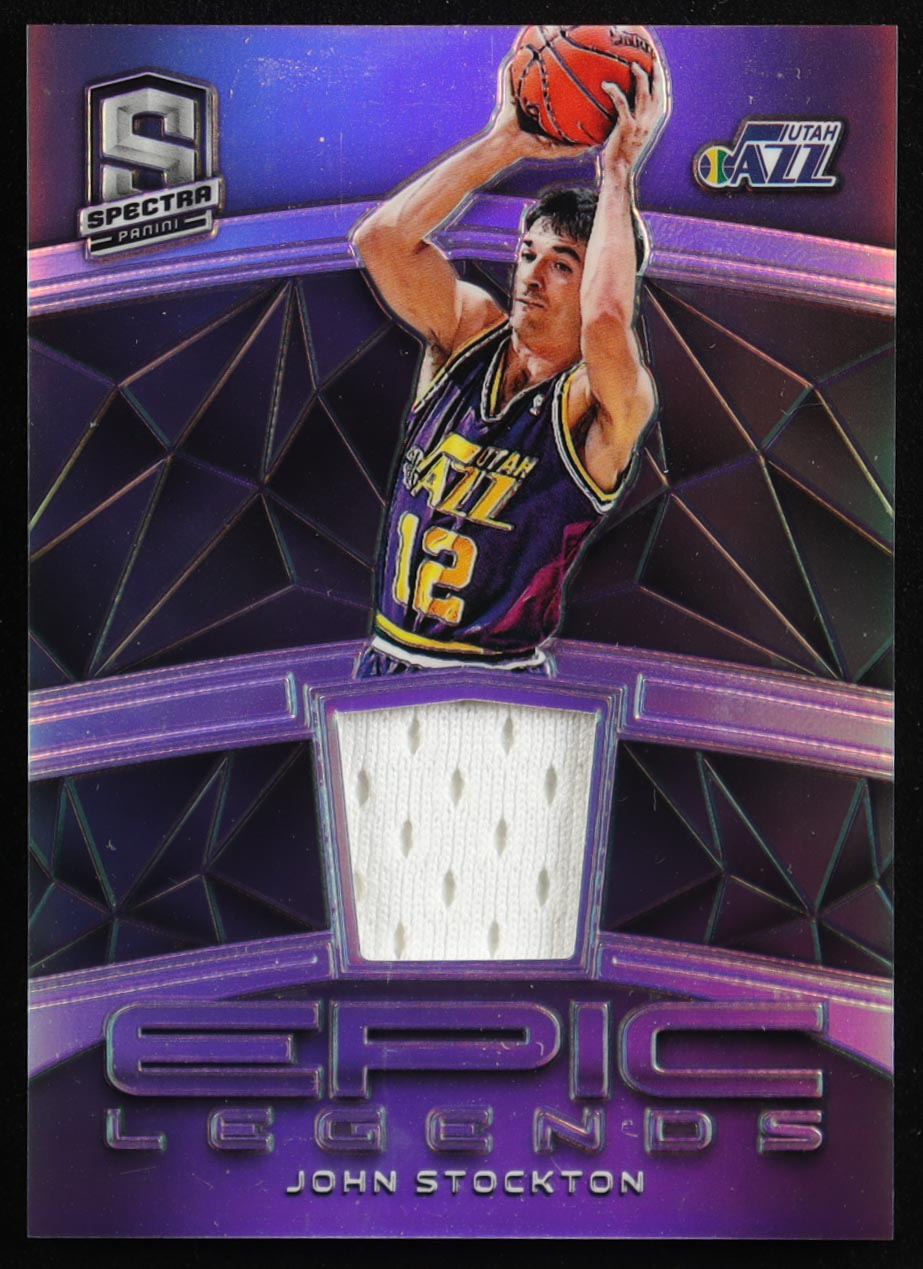 John Stockton 2018-19 Panini Spectra Epic Legends Memorabilia #15 #19/99 at PristineAuction.com John Stockton 2018-19 Panini Spectra Epic Legends Memorabilia #15 #19/99 at PristineAuction.com