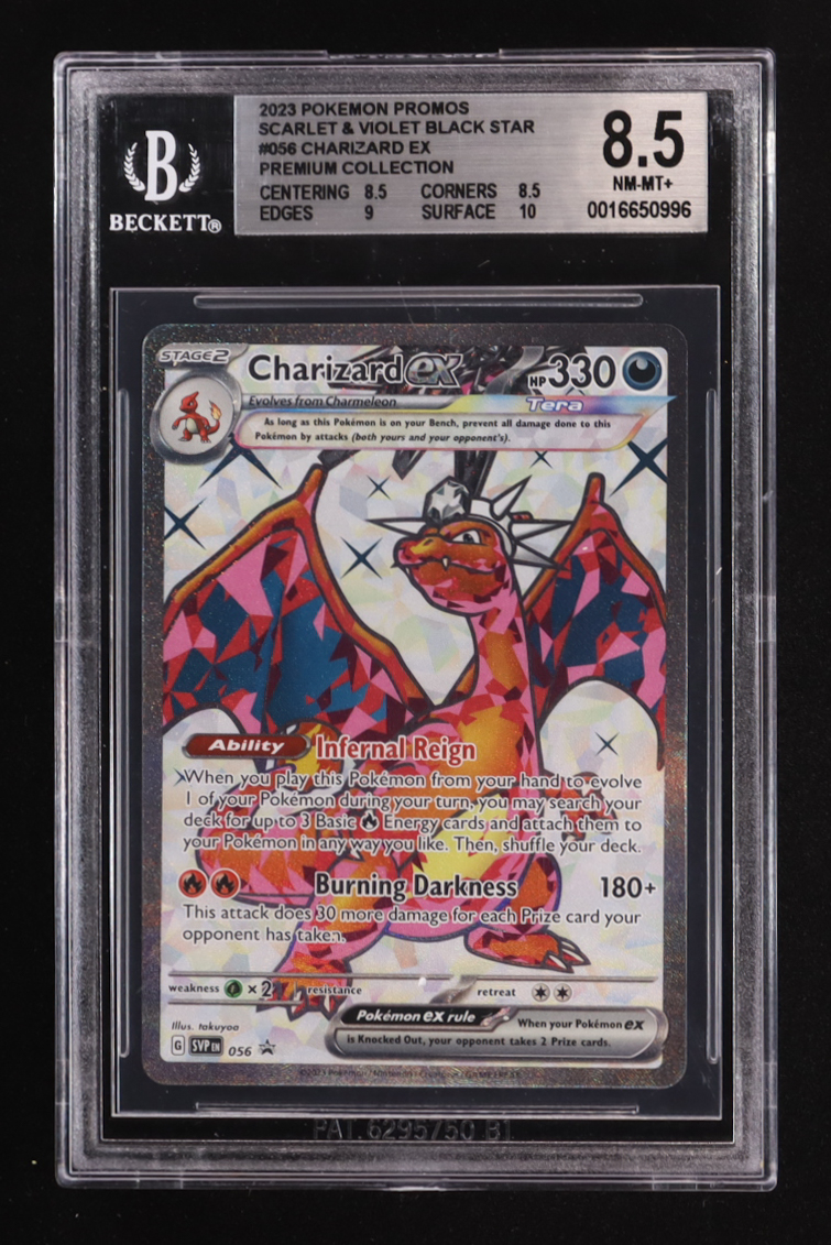 Charizard EX 2023 Pokemon TCG Scarlet & Violet Black Star Promos Premium Collection #056 (BGS 8.5) at PristineAuction.com Charizard EX 2023 Pokemon TCG Scarlet & Violet Black Star Promos Premium Collection #056 (BGS 8.5) at PristineAuction.com