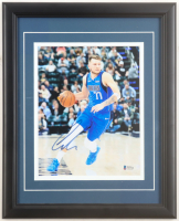 Luka Doncic Signed Mavericks Custom Framed Photo Display (Beckett) at PristineAuction.com
