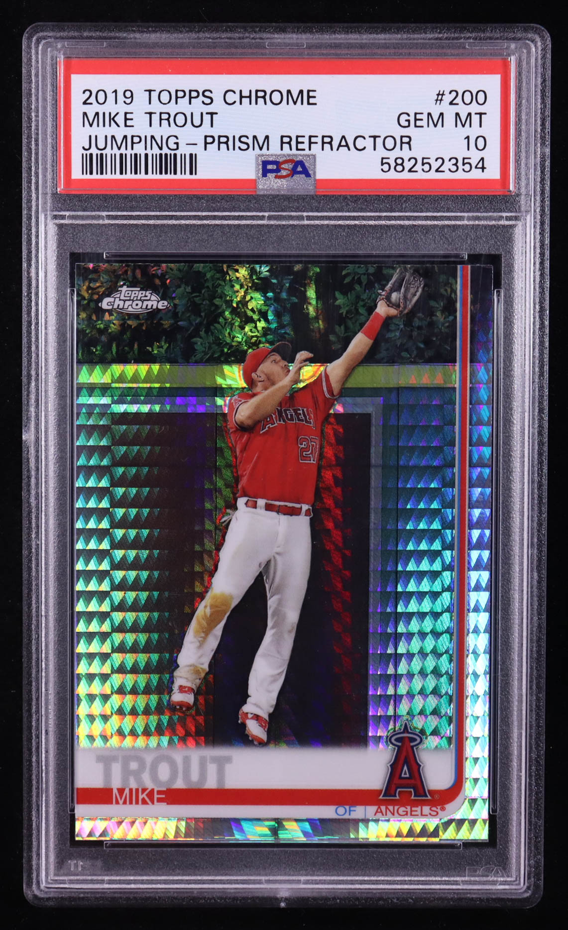 Mike Trout 2019 Topps Chrome Prism Refractors #200 (PSA 10) at PristineAuction.com Mike Trout 2019 Topps Chrome Prism Refractors #200 (PSA 10) at PristineAuction.com