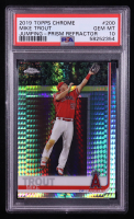 Mike Trout 2019 Topps Chrome Prism Refractors #200 (PSA 10) at PristineAuction.com