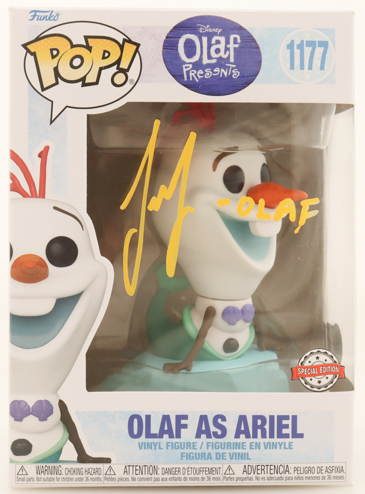 Josh Gad Signed "Disney Olaf Presents" #1177 Olaf As Ariel Funko Pop! Vinyl Figure Inscribed "-Olaf" (Beckett) at PristineAuction.com Josh Gad Signed "Disney Olaf Presents" #1177 Olaf As Ariel Funko Pop! Vinyl Figure Inscribed "-Olaf" (Beckett) at PristineAuction.com