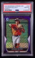 Jackson Holliday 2023 Bowman Chrome Mega Box Prospects Purple Refractors #BCP227 #025/299 (PSA 10) at PristineAuction.com