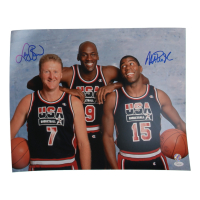 Larry Bird & Magic Johnson Signed Team USA 16x20 Photo (JSA & Bird) at PristineAuction.com