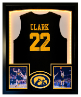 Caitlin Clark Signed Iowa Hawkeyes Custom Framed Jersey Display with LED Lights (Panini) at PristineAuction.com