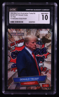 Donald Trump 2024 Wild Card Alumination Comix Trump Edition CIC Red Cross Hatch Constitution #ACRCDT3 #3/5 (CGC 10) at PristineAuction.com