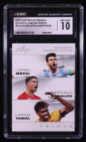 Lionel Messi / Cristiano Ronaldo / Lamine Yamal 2024 Leaf Special Edition Exclusive Legends Edition #ELE-45 (CGC 10) at PristineAuction.com