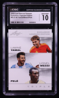 Lamine Yamal / Lionel Messi / Pele 2024 Leaf Special Edition Exclusive Legends Edition #ELE-46 (CGC 10) at PristineAuction.com