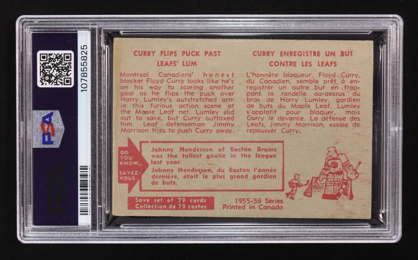 Floyd Curry 1955 Parkhurst Curry Scores Again #76 (PSA 3) at PristineAuction.com Floyd Curry 1955 Parkhurst Curry Scores Again #76 (PSA 3) at PristineAuction.com