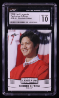 Shohei Ohtani 2018 Leaf Ohtani Legends Exclusive Edition #EE01 RC (CGC 10) at PristineAuction.com