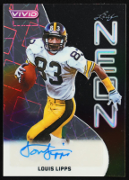 Louis Lipps 2025 Leaf Vivid Neon Autographs Laser Silver #NALL1 #2/3 at PristineAuction.com