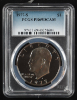 1977-S Eisenhower Silver $1 Dollar - Deep Cameo Proof (PCGS PR69DCAM) at PristineAuction.com
