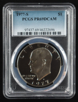 1977-S Eisenhower Silver $1 Dollar - Deep Cameo Proof (PCGS PR69DCAM) at PristineAuction.com