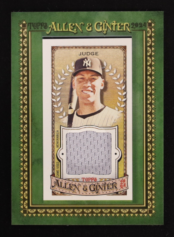 Aaron Judge 2024 Topps Allen and Ginter Mini Framed Relics #MFRAJ at PristineAuction.com Aaron Judge 2024 Topps Allen and Ginter Mini Framed Relics #MFRAJ at PristineAuction.com