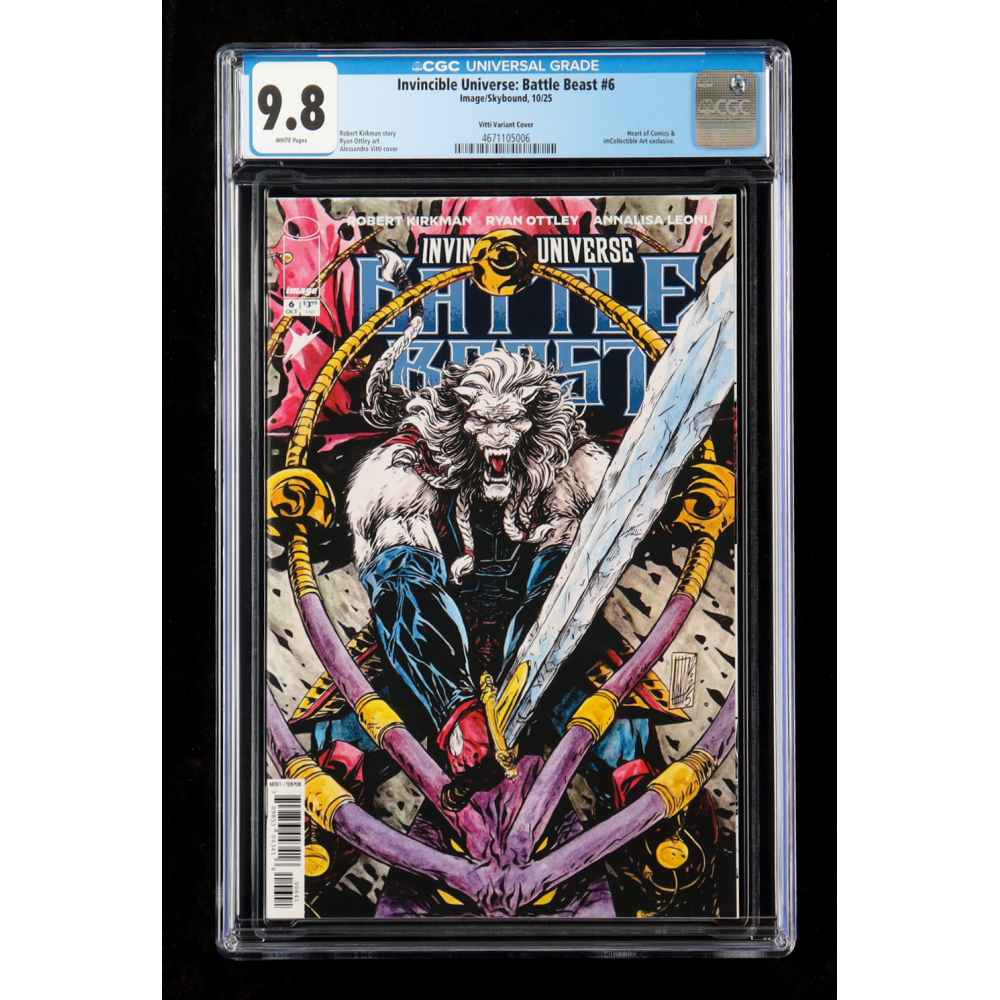 2025 "Invincible Universe: Battle Beast" Issue #6 Image Comic Book (CGC 9.8) at PristineAuction.com