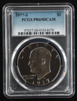 1977-S Eisenhower Silver $1 Dollar - Deep Cameo Proof (PCGS PR69DCAM) at PristineAuction.com