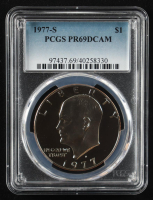 1977-S Eisenhower Silver $1 Dollar - Deep Cameo Proof (PCGS PR69DCAM) at PristineAuction.com