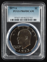 1977-S Eisenhower Silver $1 Dollar - Deep Cameo Proof (PCGS PR69DCAM) at PristineAuction.com