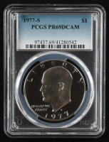 1977-S Eisenhower Silver $1 Dollar - Deep Cameo Proof (PCGS PR69DCAM) at PristineAuction.com