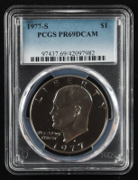 1977-S Eisenhower Silver $1 Dollar - Deep Cameo Proof (PCGS PR69DCAM) at PristineAuction.com