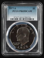 1977-S Eisenhower Silver $1 Dollar - Deep Cameo Proof (PCGS PR69DCAM) at PristineAuction.com