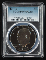 1977-S Eisenhower Silver $1 Dollar - Deep Cameo Proof (PCGS PR69DCAM) at PristineAuction.com