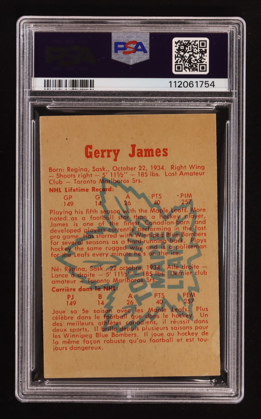 Gerry James 1960-61 Parkhurst #7 (PSA 7) at PristineAuction.com Gerry James 1960-61 Parkhurst #7 (PSA 7) at PristineAuction.com