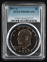 1977-S Eisenhower Silver $1 Dollar - Deep Cameo Proof (PCGS PR69DCAM) at PristineAuction.com