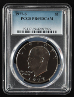 1977-S Eisenhower Silver $1 Dollar - Deep Cameo Proof (PCGS PR69DCAM) at PristineAuction.com
