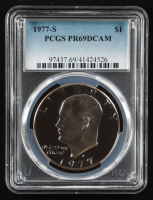 1977-S Eisenhower Silver $1 Dollar - Deep Cameo Proof (PCGS PR69DCAM) at PristineAuction.com