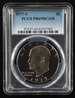 1977-S Eisenhower Silver $1 Dollar - Deep Cameo Proof (PCGS PR69DCAM) at PristineAuction.com