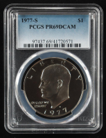 1977-S Eisenhower Silver $1 Dollar - Deep Cameo Proof (PCGS PR69DCAM) at PristineAuction.com