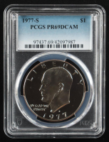 1977-S Eisenhower Silver $1 Dollar - Deep Cameo Proof (PCGS PR69DCAM) at PristineAuction.com