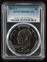 1977-S Eisenhower Silver $1 Dollar - Deep Cameo Proof (PCGS PR69DCAM) at PristineAuction.com