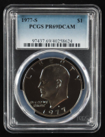 1977-S Eisenhower Silver $1 Dollar - Deep Cameo Proof (PCGS PR69DCAM) at PristineAuction.com