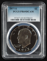 1977-S Eisenhower Silver $1 Dollar - Deep Cameo Proof (PCGS PR69DCAM) at PristineAuction.com