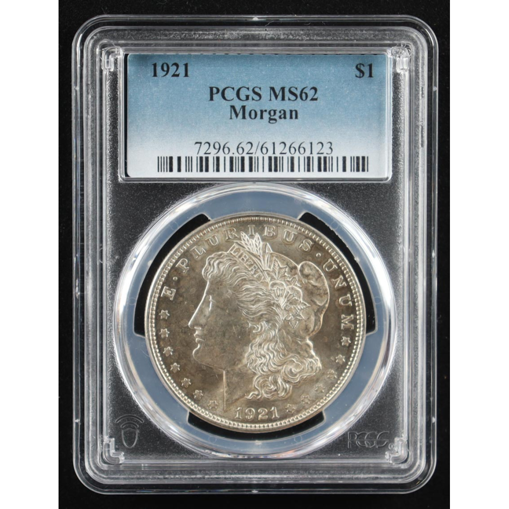 1921 Morgan Silver $1 Dollar (PCGS MS62) at PristineAuction.com