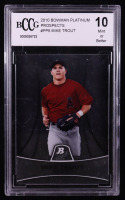 Mike Trout 2010 Bowman Platinum Prospects #PP5 (BCCG 10) at PristineAuction.com