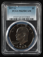 1977-S Eisenhower Silver $1 Dollar - Deep Cameo Proof (PCGS PR69DCAM) at PristineAuction.com