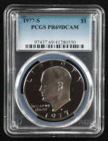 1977-S Eisenhower Silver $1 Dollar - Deep Cameo Proof (PCGS PR69DCAM) at PristineAuction.com