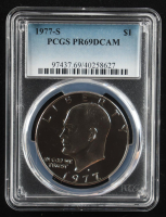1977-S Eisenhower Silver $1 Dollar - Deep Cameo Proof (PCGS PR69DCAM) at PristineAuction.com