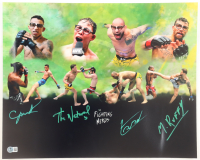 Caio Borralho, Jean Silva, Carlos Prates & Mauricio Ruffy "The Fighting Nerds" UFC 16x20 Photo (Beckett) at PristineAuction.com