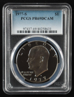 1977-S Eisenhower Silver $1 Dollar - Deep Cameo Proof (PCGS PR69DCAM) at PristineAuction.com