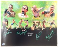 Caio Borralho, Jean Silva, Carlos Prates & Mauricio Ruffy "The Fighting Nerds" UFC 16x20 Photo (Beckett) at PristineAuction.com