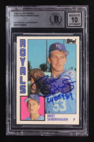 Bret Saberhagen Signed 1984 Topps Traded Inscribed "CY 85 & 89" #104T (BGS | Autograph Graded BGS 10) at PristineAuction.com
