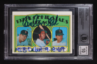 Carlton Fisk / Mike Garman / Cecil Cooper Signed 1972 Topps Rookie Stars Inscribed "MLB Debut 9-18-69" #79 RC (BGS | Autograph Graded BGS 10) at PristineAuction.com
