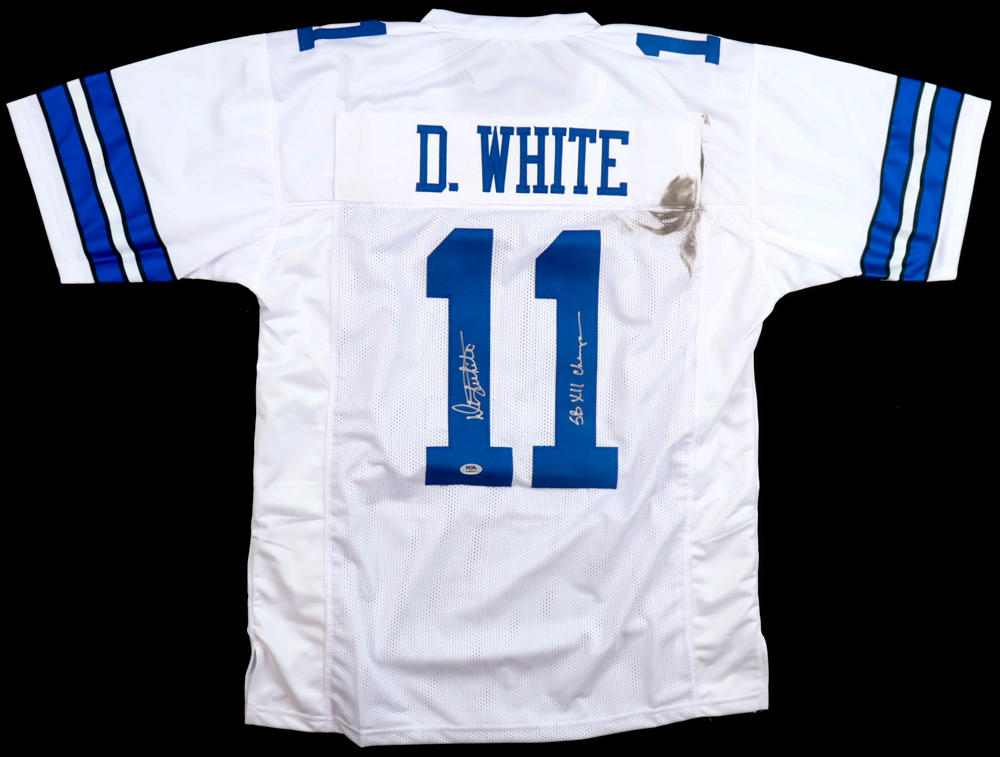 Danny White Signed Jersey Inscribed "SB XII Champs" (PSA) at PristineAuction.com Danny White Signed Jersey Inscribed "SB XII Champs" (PSA) at PristineAuction.com